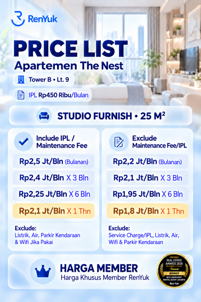 RenYuk The Nest Apartment Price List